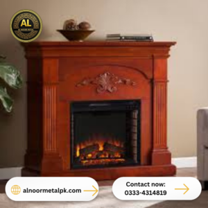 Mahogany Wood Mantel Electric