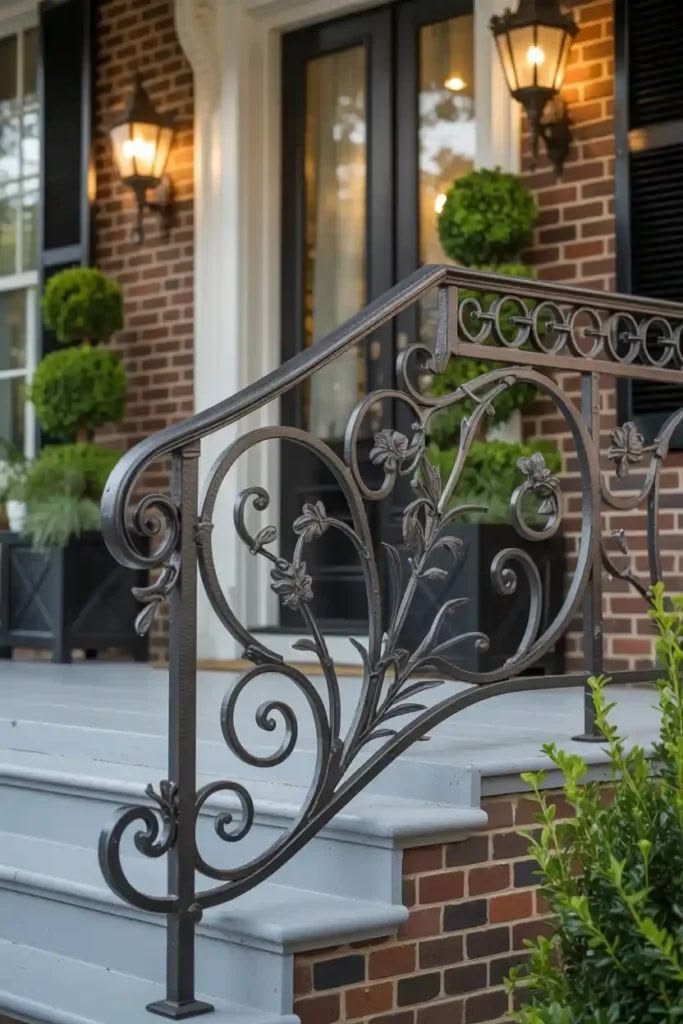 Wrought Iron House Front Railing Designs